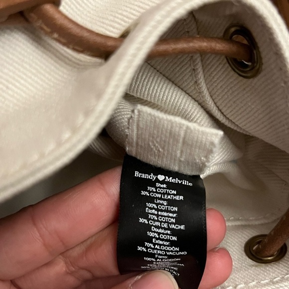 Brandy Melville Canvas/Cow leather Bucket bag - Picture 11 of 11
